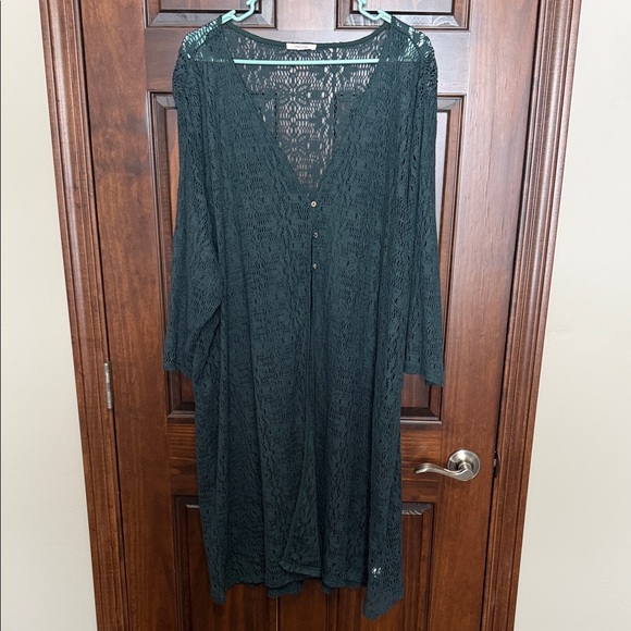 Maurices Tops - Maurices Dark Green Lace Duster